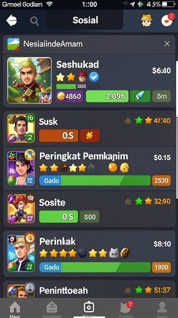567tv - Tampilan antarmuka yang sederhana dan modern.